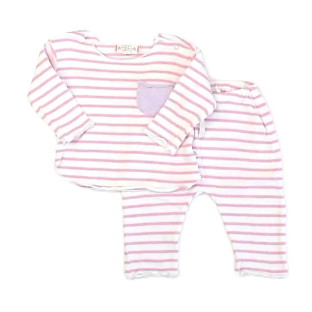 Egg Girls Pink Stripe Apparel Sets size: 6 Months